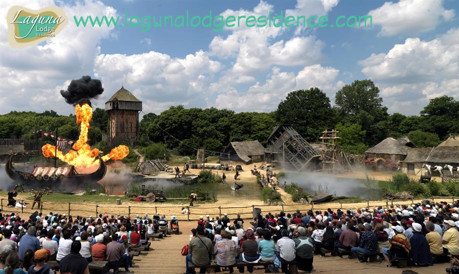 Show Vikings Puy du Fou in the Vendee region nearby Laguna Lodge Résidence on the Atlantic coast in France