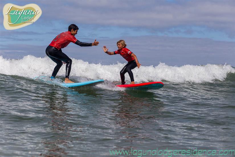 Try surfing on the Atlantic Coast of France, near Laguna Lodge