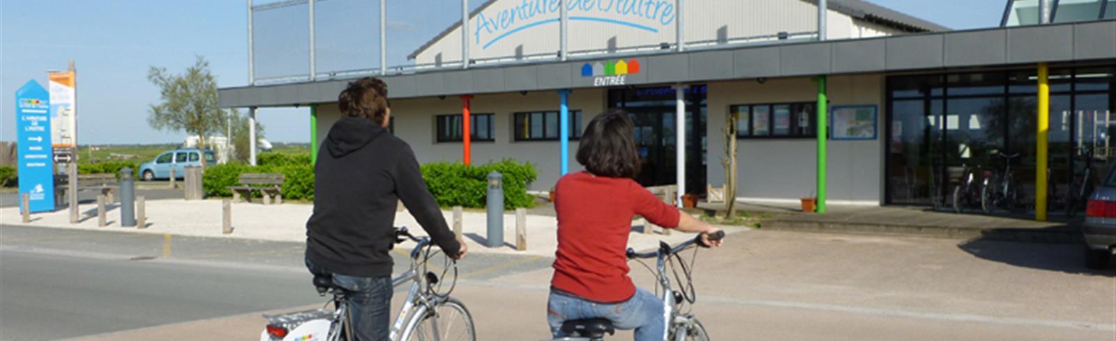 Entrance Cité de l'Huître at Marennes nearby Laguna Lodge Résidence on the Atlantic coast of France