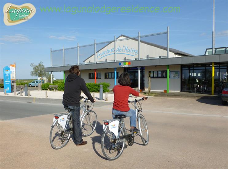 Entrance Cité de l'Huître at Marennes nearby Laguna Lodge Résidence on the Atlantic coast of France