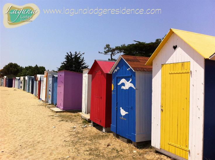 Caban on the beach, Île d'Oléron, in France, near Laguna Lodge