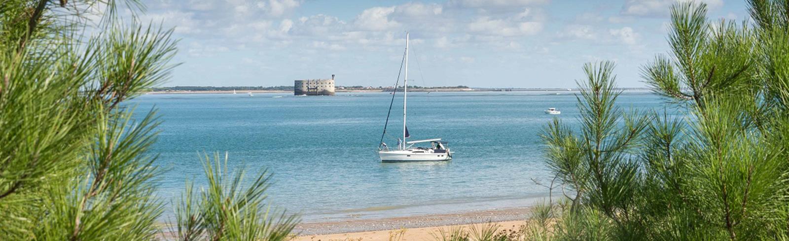 Beach in Boyardville, on Île d'Oléron, Atlantic Coast of France