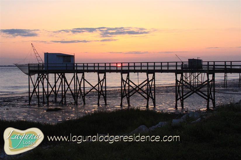 Fishing huts - Atlantic coast of France near Laguna Lodge